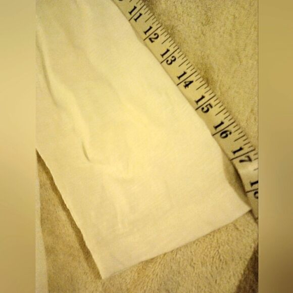 LOFT floral  print three quarter length sleeve white top large - Picture 8 of 9